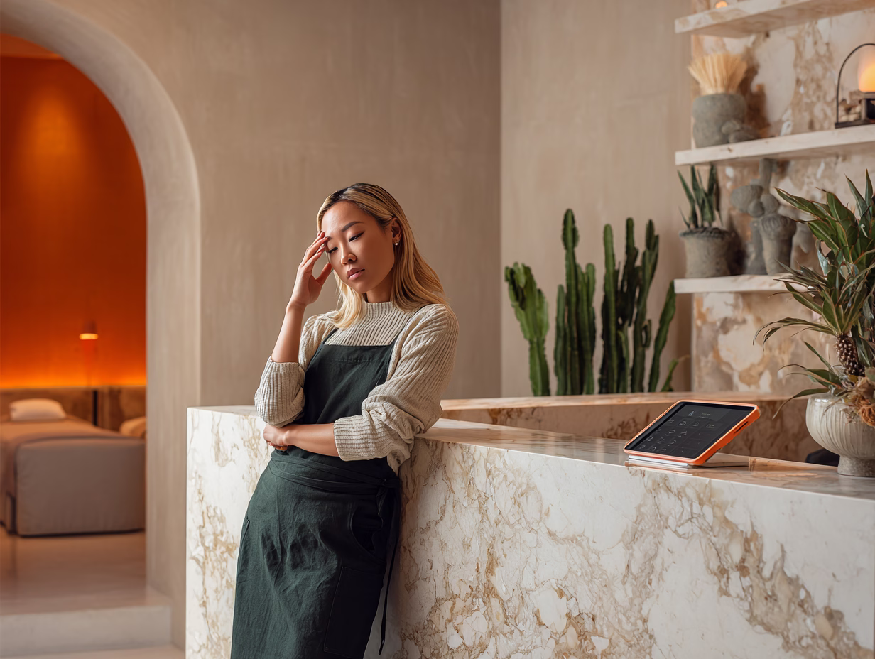 Gestresste Salon-Atmosphäre