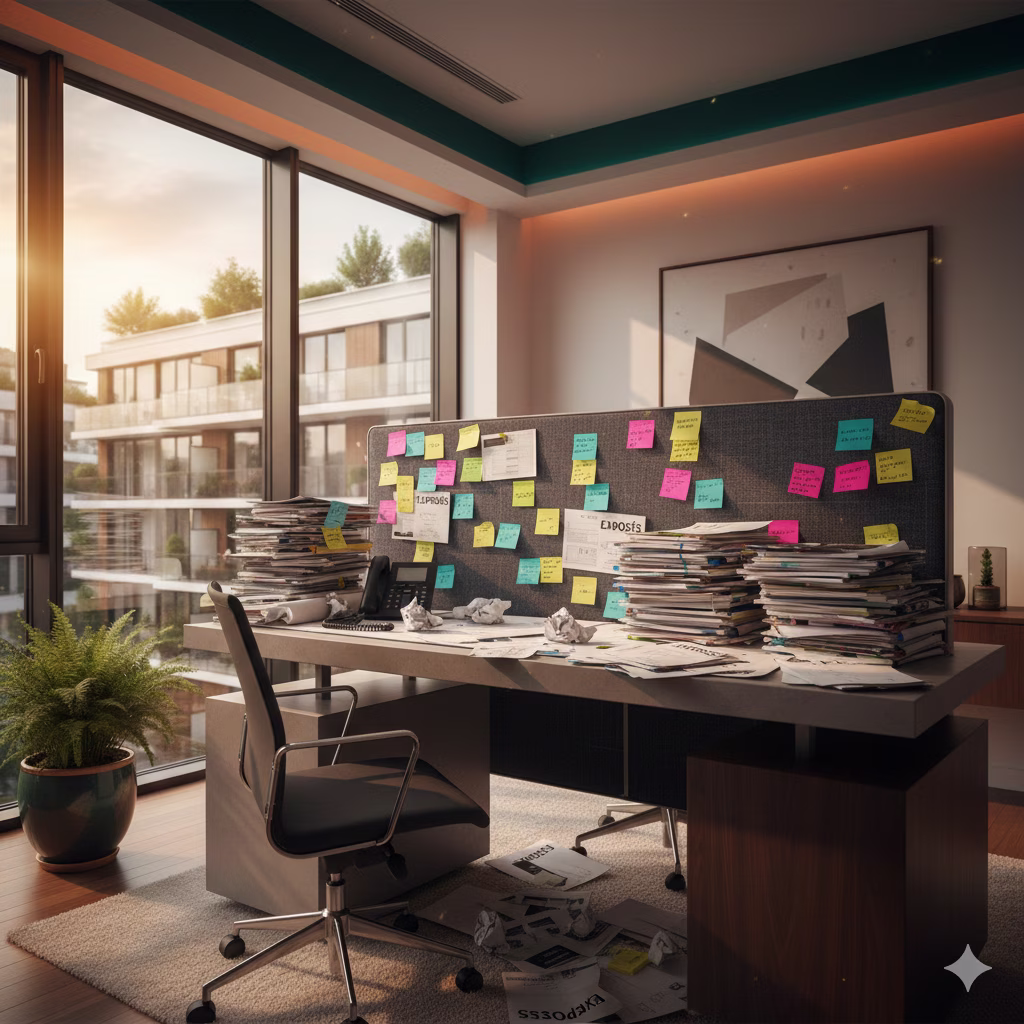 Gestresste Büro-Atmosphäre